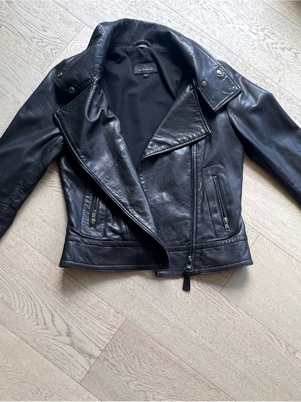 Mackage by Aritzia Black Leather Moto Jacket